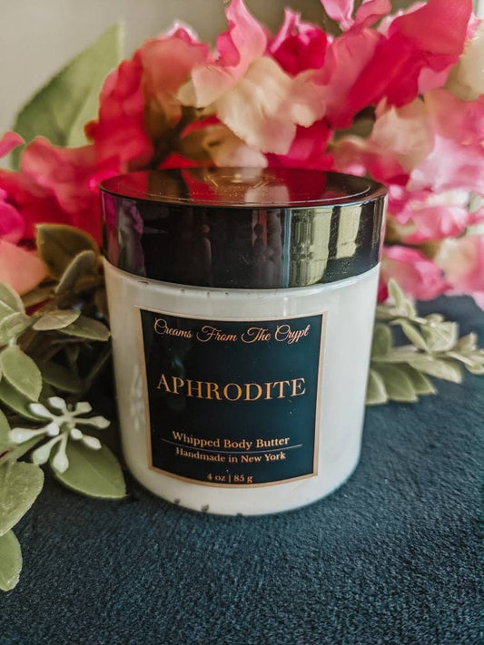 APHRODITE - Jasmine and green apple scented, Vegan whipped body butter, Shea, mango butter, moisturizer, gothic skincare, floral fragrance