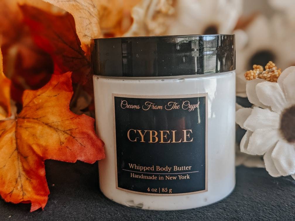 CYBELE - Honey almond scented, Vegan whipped body butter, Shea, mango butter, moisturizer, gothic skincare, sweet nutty fragrance