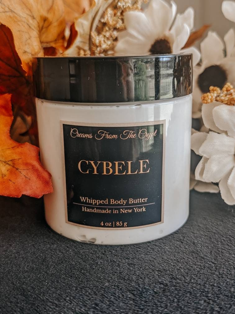 CYBELE - Honey almond scented, Vegan whipped body butter, Shea, mango butter, moisturizer, gothic skincare, sweet nutty fragrance