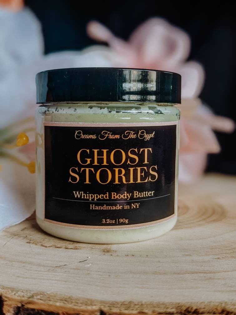 GHOST STORIES - Vanilla scented, Vegan whipped body butter, Shea, mango butter, moisturizer, gothic skincare, unisex fragrance, sweet