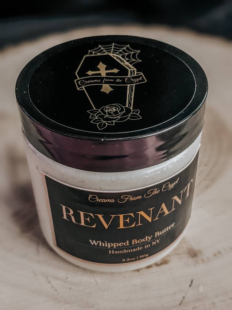 REVENANT - Cologne scented, Vegan whipped body butter, Shea, mango butter, moisturizer, gothic skincare, masculine fragrance, unisex, men's