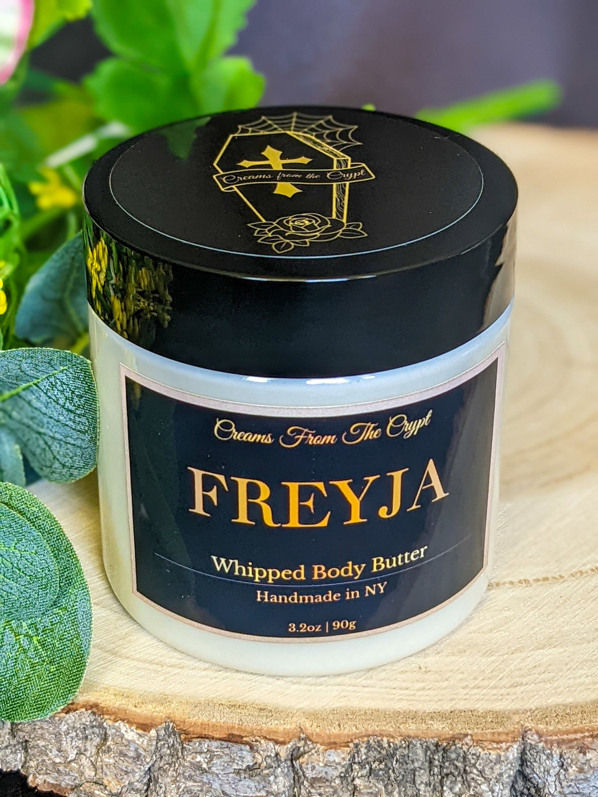 FREYJA - wild berry chamomile scented, Vegan whipped body butter, Shea, mango butter, moisturizer, gothic skincare, floral fragrance