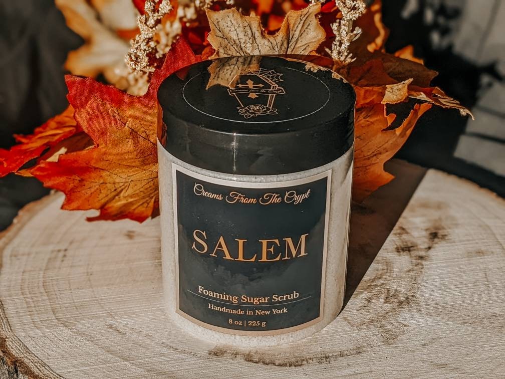 SALEM - Orchid and Ylang Foaming sugar scrub, body polish, soap + exfoliant, floral fragrance, fall, sulfate free, gothic skincare, gift