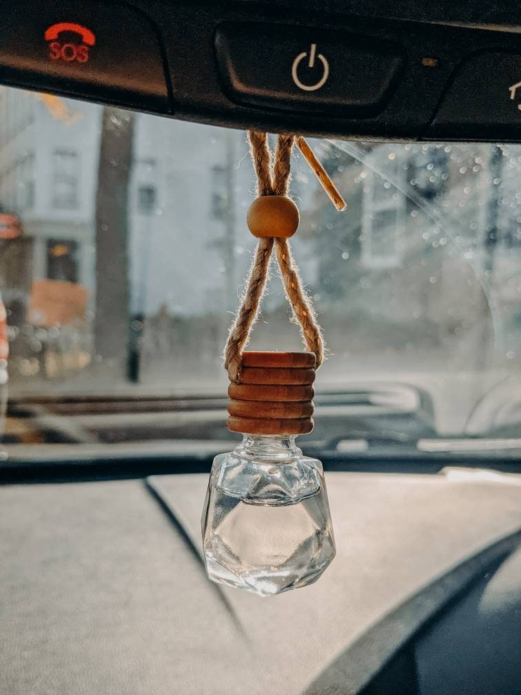 Custom scent car diffuser, air freshener, small space, diamond shaped, wooden hanging vehicle accessory, choose your fragrance, boho gift