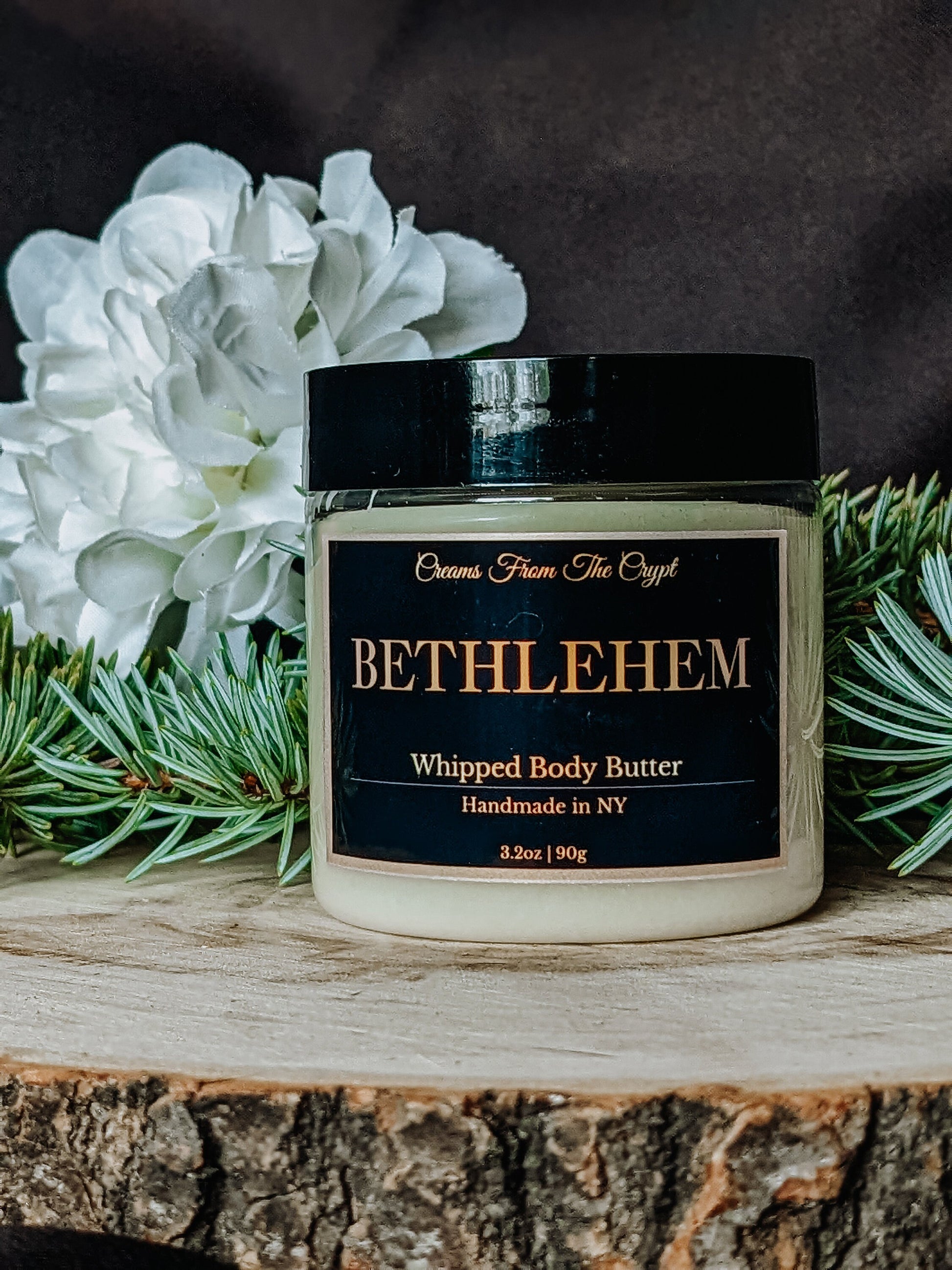 BETHLEHEM - Frankincense and Myrrh scented, Vegan whipped body butter, Shea, mango butter, moisturizer, gothic skincare, unisex fragrance