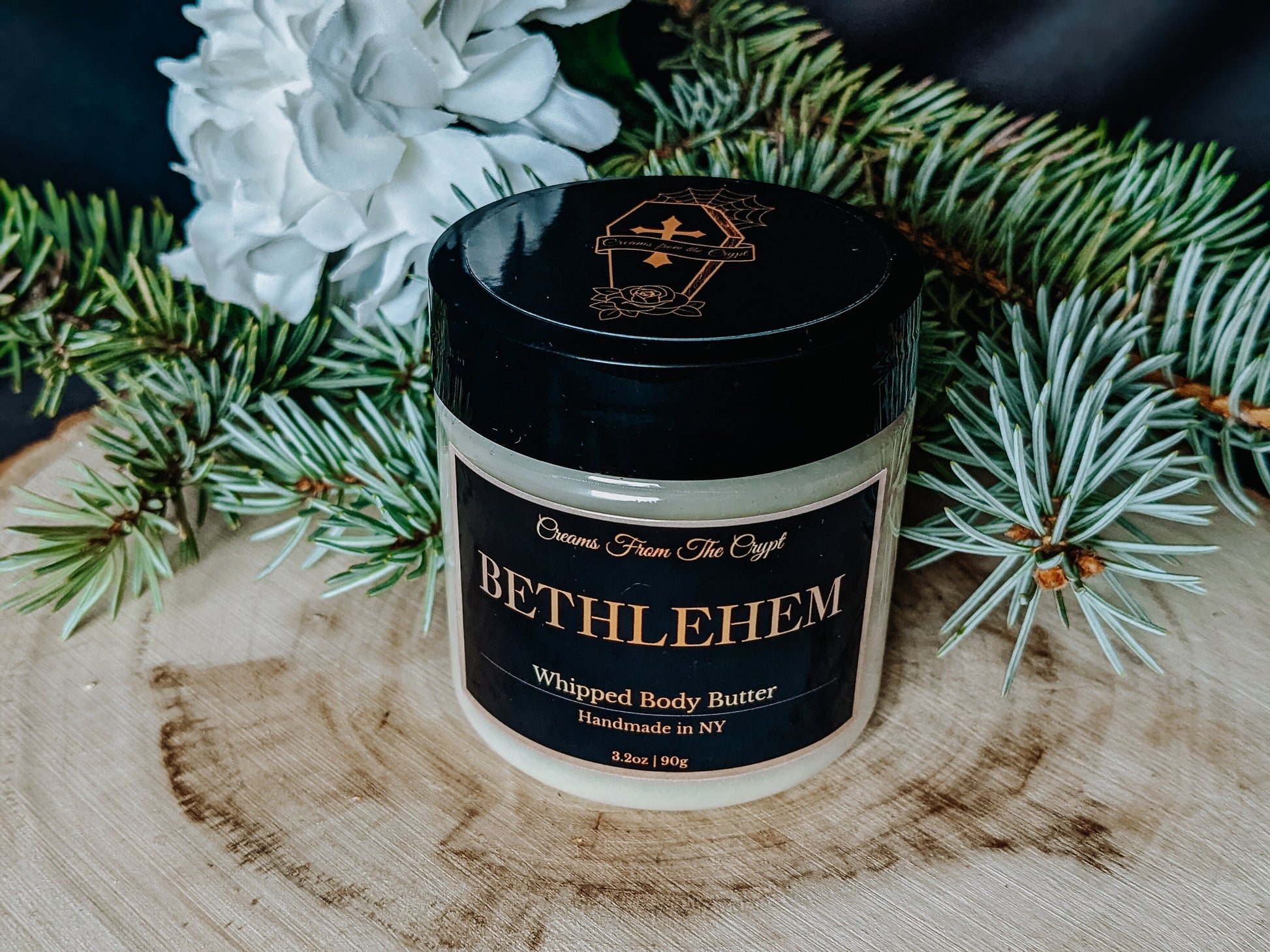BETHLEHEM - Frankincense and Myrrh scented, Vegan whipped body butter, Shea, mango butter, moisturizer, gothic skincare, unisex fragrance