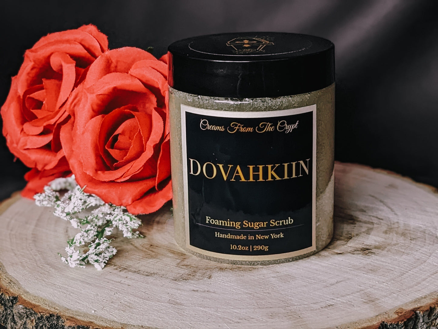 DOVAHKIIN - Dragon's Blood Foaming sugar scrub, body polish, soap + exfoliant, incense fragrance, sulfate free, gothic skincare, gift idea