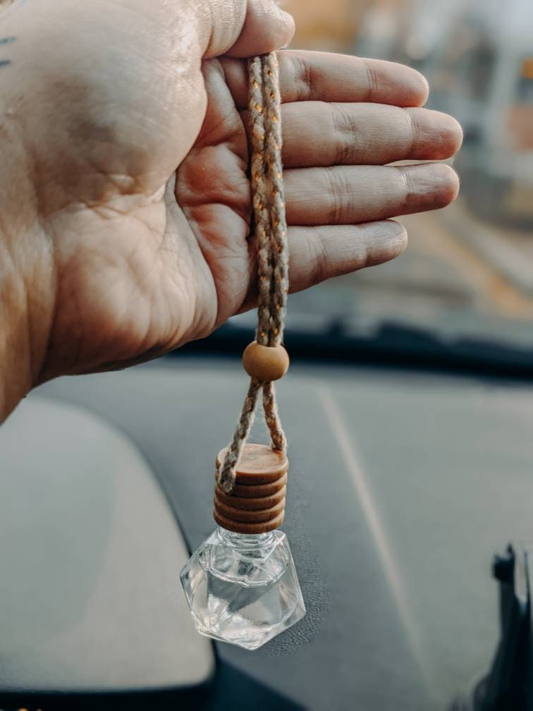 Custom scent car diffuser, air freshener, small space, diamond shaped, wooden hanging vehicle accessory, choose your fragrance, boho gift