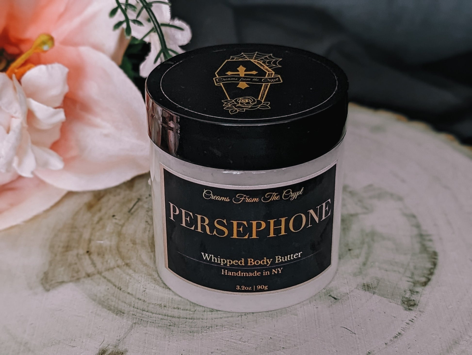 PERSEPHONE - Wildflower scented, vegan whipped body butter, Shea, mango butter, moisturizer, gothic skincare, floral fragrance, spring