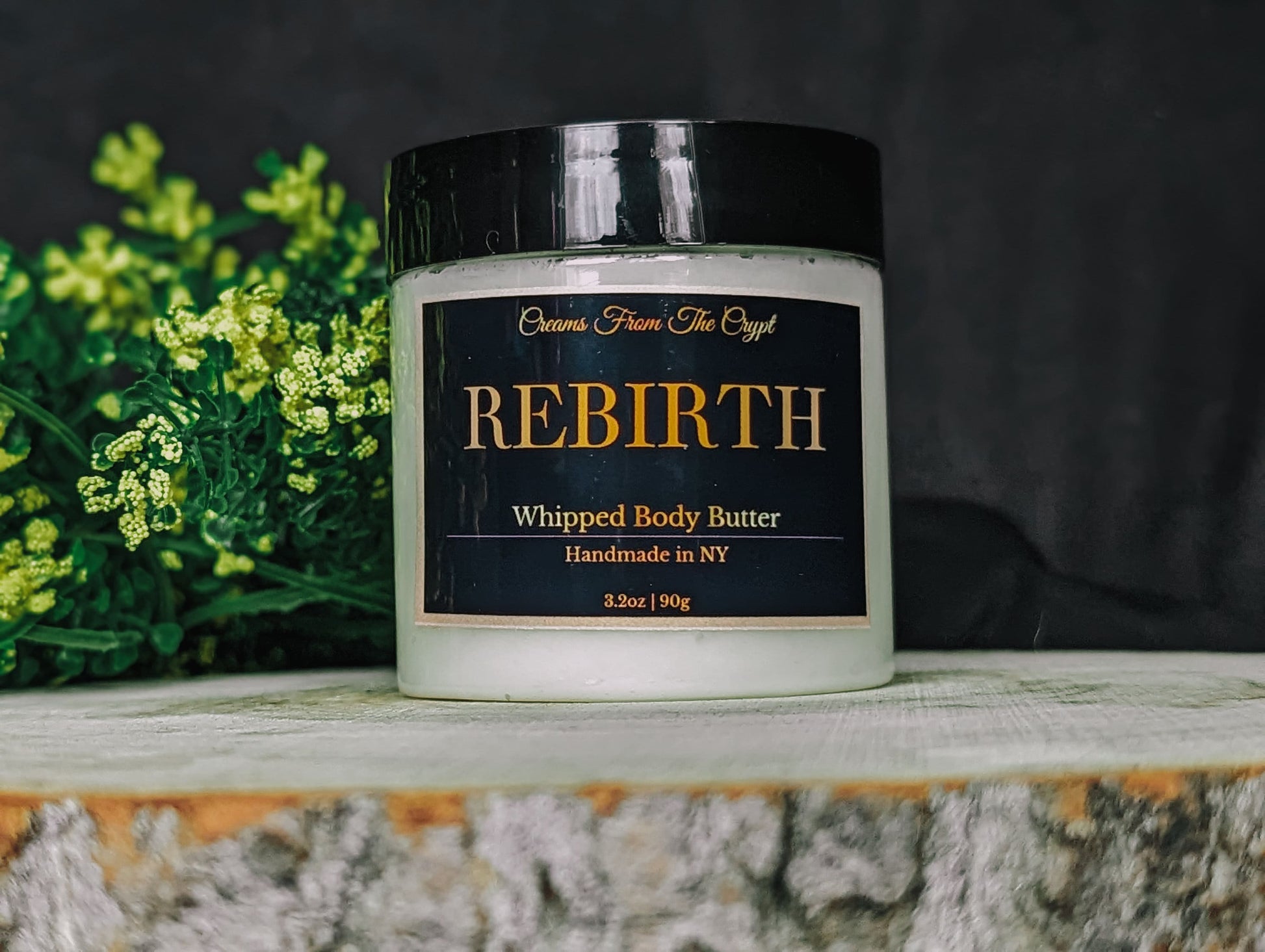 REBIRTH - Linen and orchid scented, vegan whipped body butter, Shea, mango butter, moisturizer, gothic skincare, floral fragrance, fresh