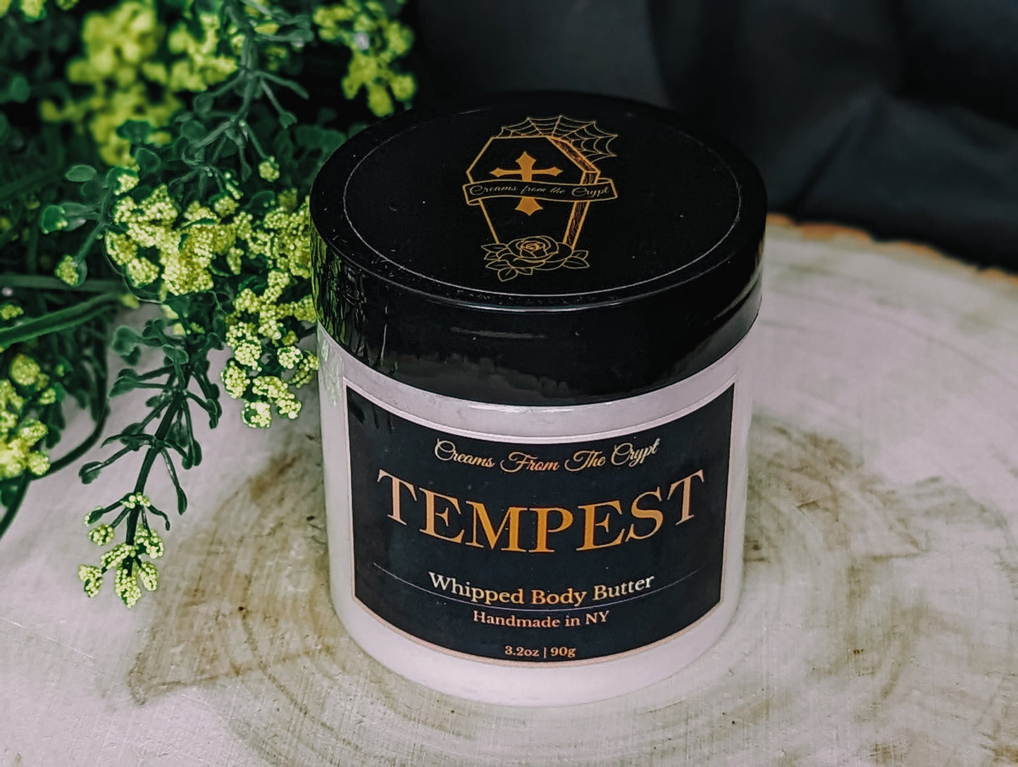 TEMPEST - Petrichor scented, vegan whipped body butter, Shea, mango butter, moisturizer, gothic skincare, earthy fragrance, summer rain