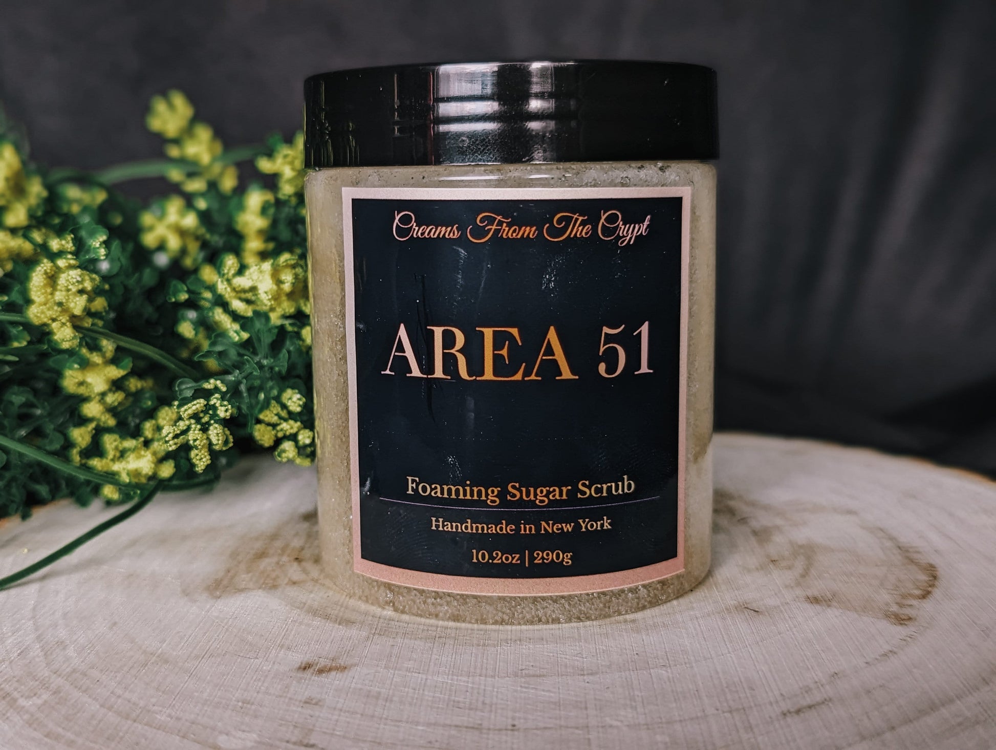 AREA 51 - Key lime Pie scented foaming sugar scrub, body polish, soap + exfoliant, fruity fragrance, spring + summer skincare, sulfate free