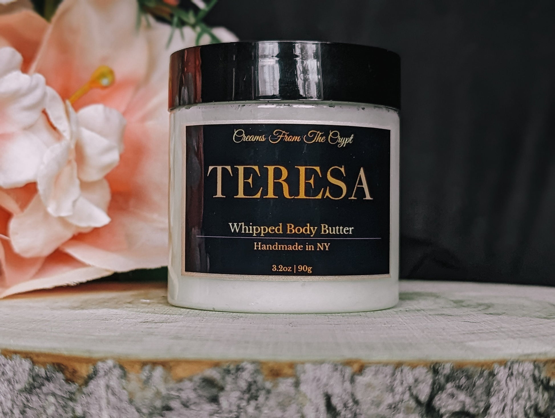 TERESA - Hyacinth scented, vegan whipped body butter, Shea, mango butter, moisturizer, gothic skincare, floral fragrance, fresh spring