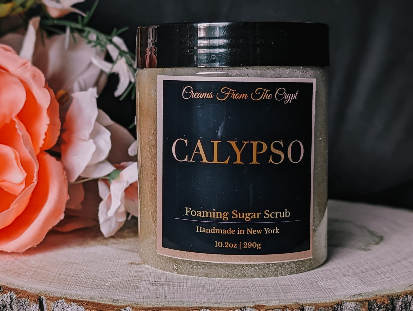 CALYPSO - Coconut lime and rum scented foaming sugar scrub, body polish, soap + exfoliant, fruity fragrance, summer skincare, sulfate free