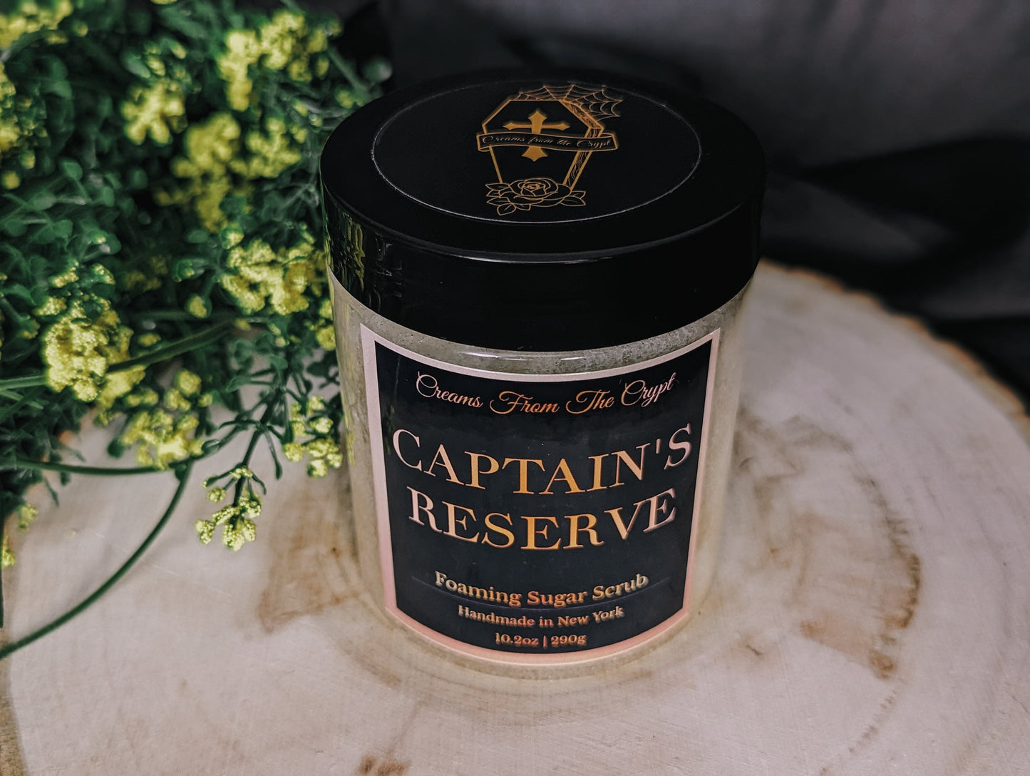 CAPTAIN'S RESERVE - Tropical rum scented foaming sugar scrub, body polish, soap + exfoliant, summer fragrance, spring skincare, unisex gift