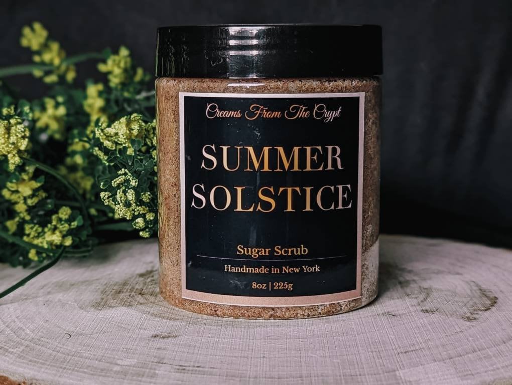 SUMMER SOLSTICE - Pink Lemonade Scented Sugar Scrub, Vegan skincare, Emulsified, Exfoliating, Shea and Mango Butter, Body Scrub, Shave