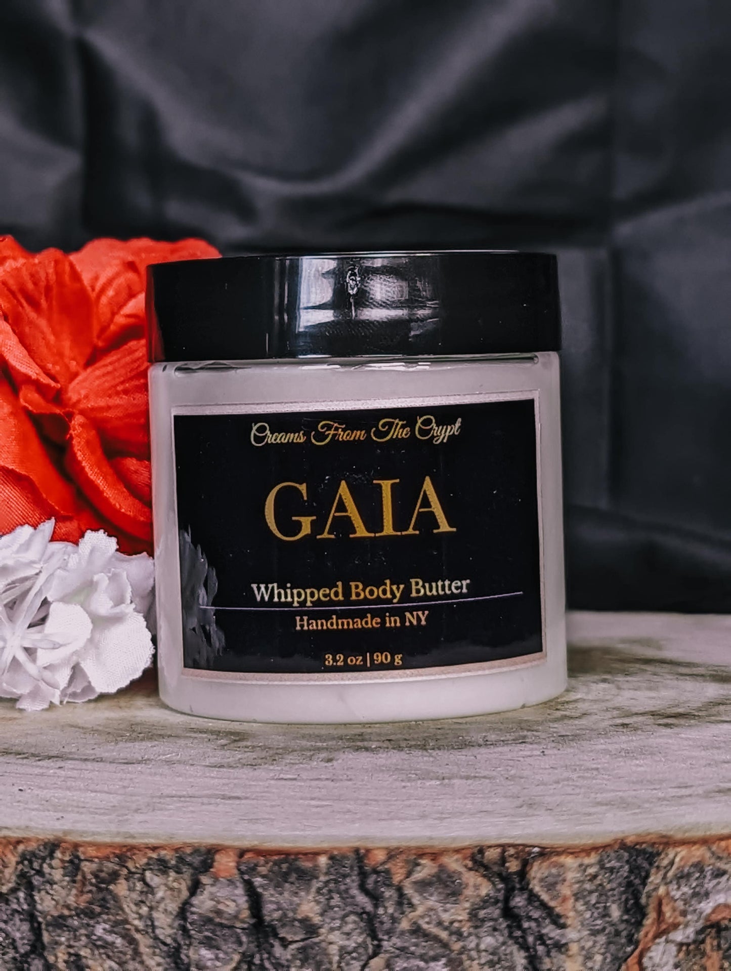 GAIA - Cherry almond scented vegan whipped body butter, shea, mango butter, moisturizer, gothic skincare, fruity fragrance, nutty